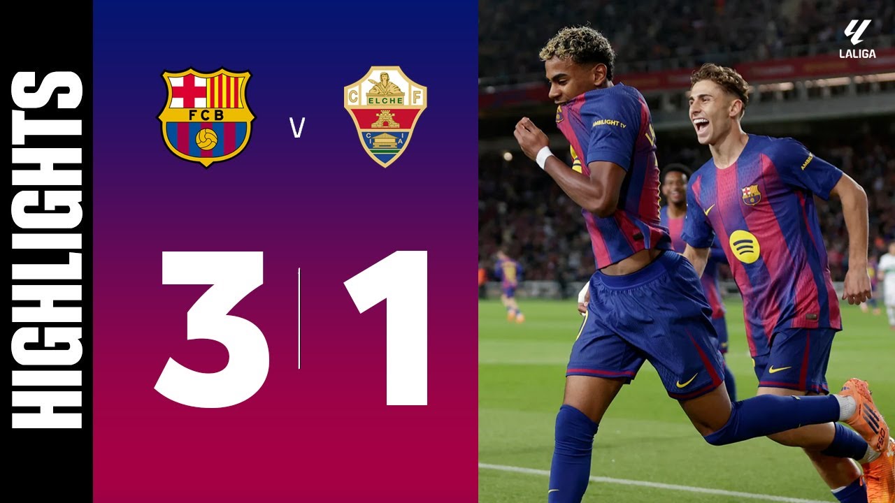 🟡 FC Barcelona vs Elche CF en Direct | LaLiga 2025/26 | Résumé et buts en streaming