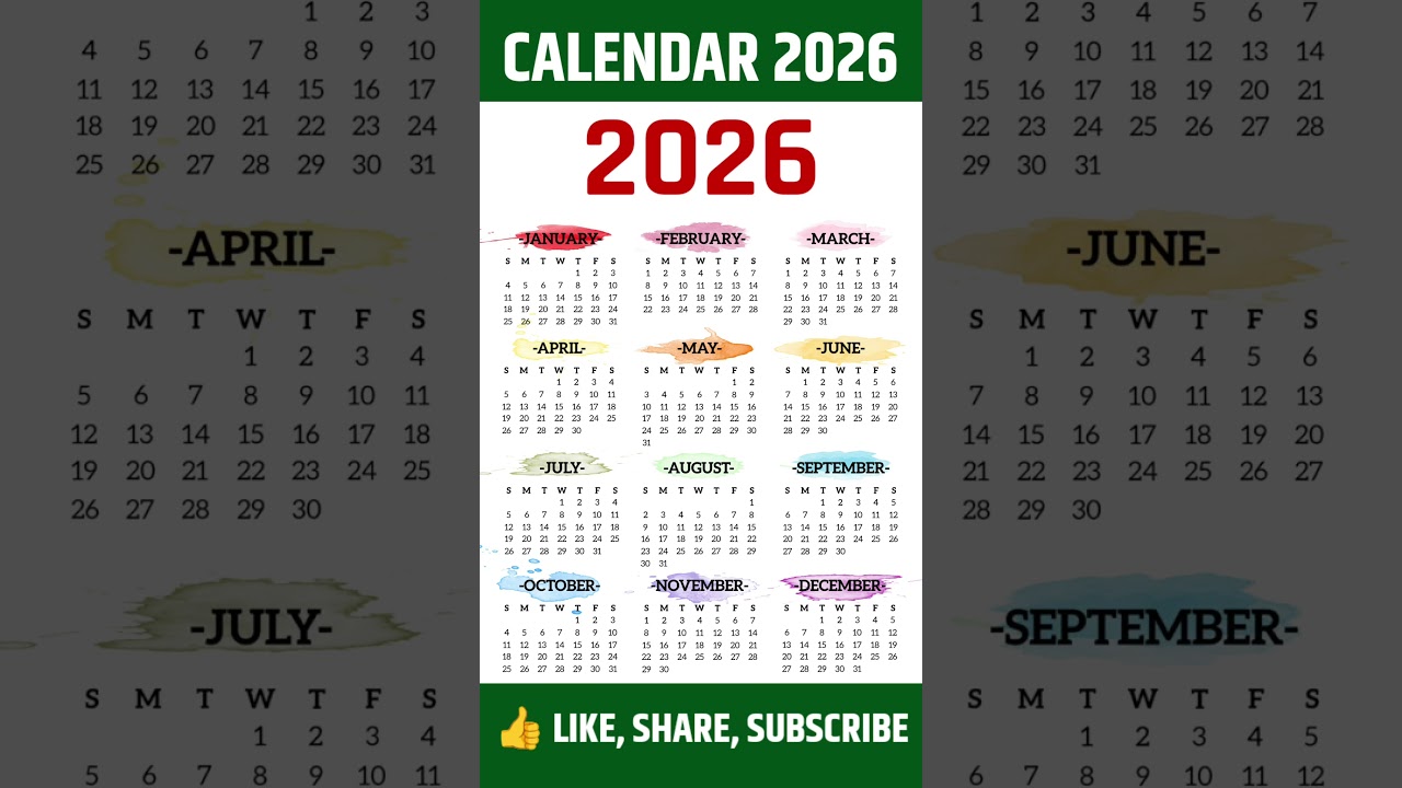 2026 Calendar & New Year Dates 🎉