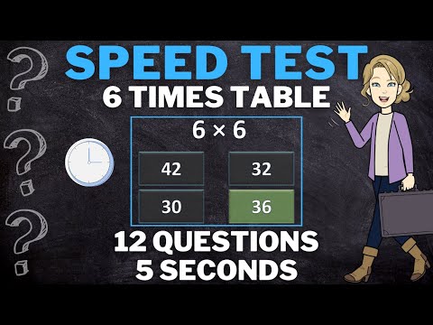 6 Times Table Quiz | Practice the 6 times table | MATH SPEED TEST