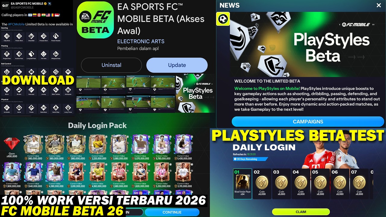 CARA DOWNLOAD EA SPORTS FC MOBILE BETA PLAYSTYLES 26 HOW TO DOWNLOAD EA FC MOBILE 26 BETA 100% WORK!