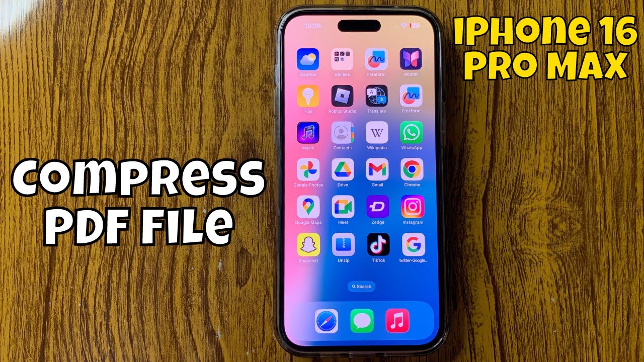 Compress PDF on iPhone 16 Pro Max 📱