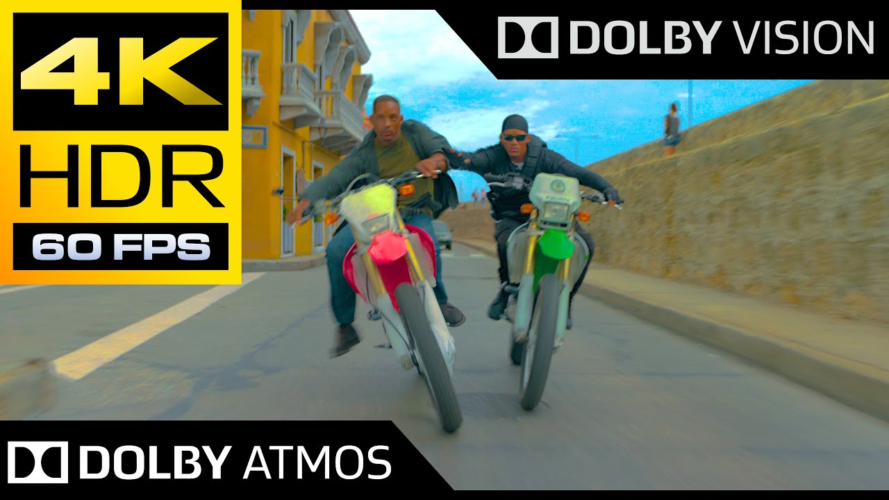 4K HDR 60FPS Bike Chase Scene (Gemini Man) with Dolby Vision and Atmos