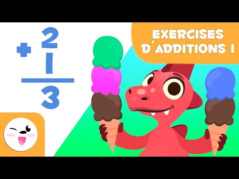 Exercices d'additions pour enfants - Apprends à additionner avec Dino - Mathématiques pour enfants