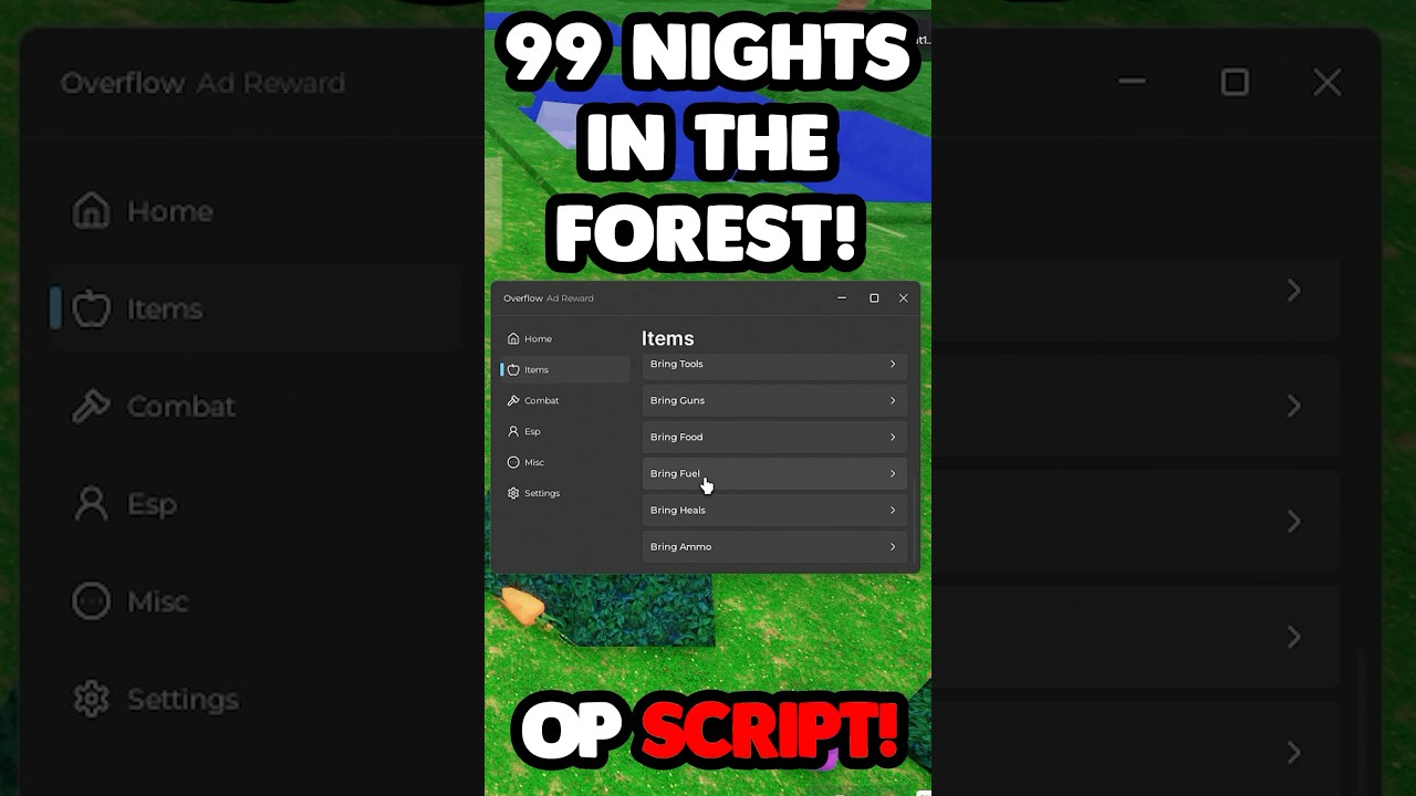 99 Nights in Forest Script 🚀 Auto Win & Quickly Find Lost Kids!