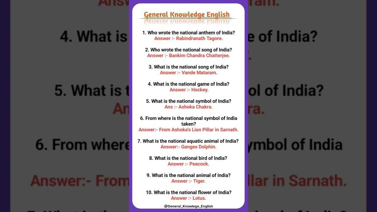 GK Questions & Answers for Competitive Exams 📚