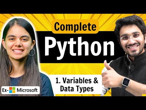 Python Full CourseâĪïļ | Variables & Data Types | Lecture 1
