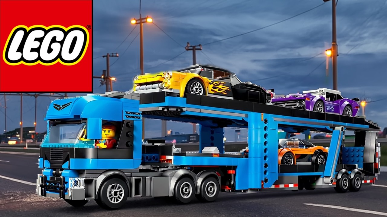 Lego City 60408 Car Transporter Truck with Sports Cars