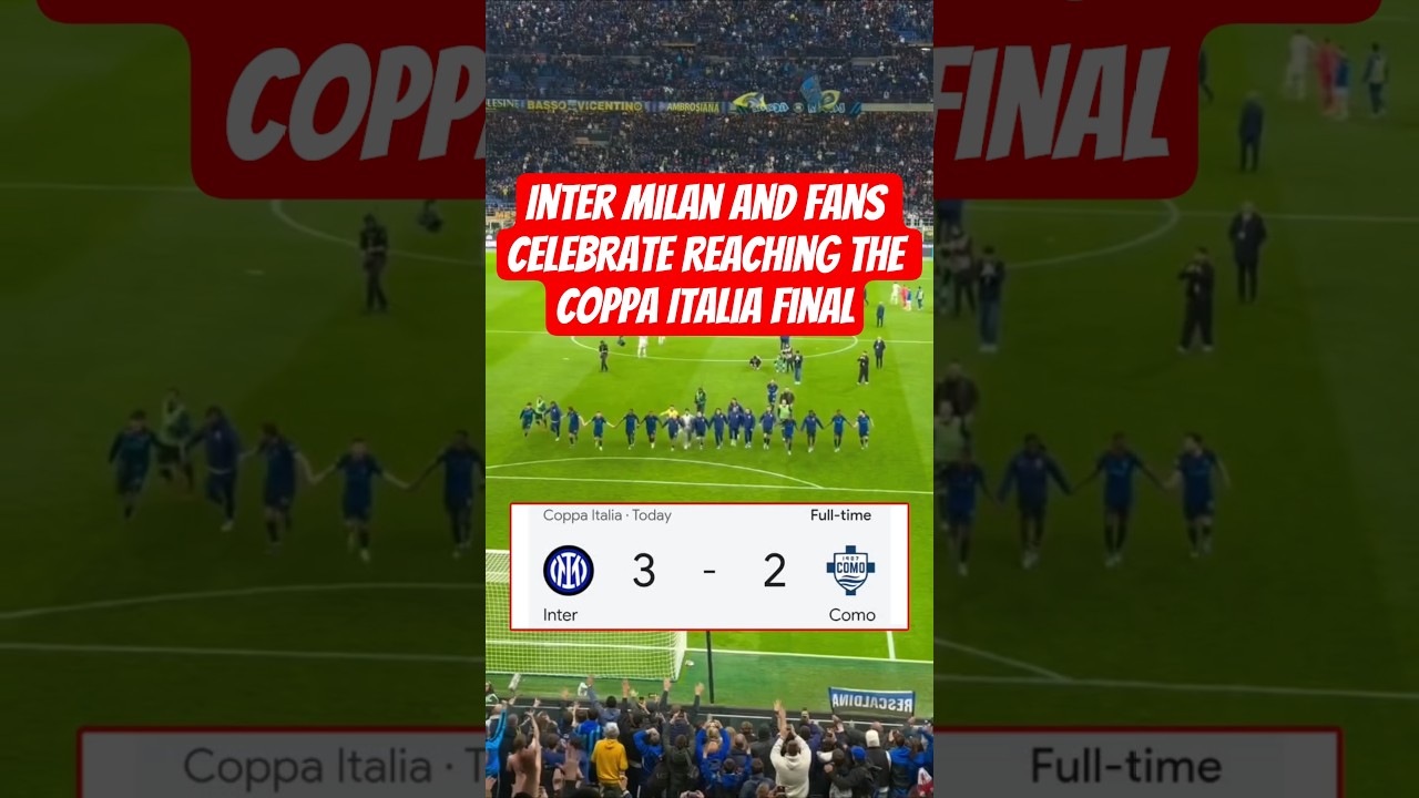 Pemain Inter Milan Selebrasi Bersama Fans Usai Berhasil Comeback dan Lolos Final Coppa Italia