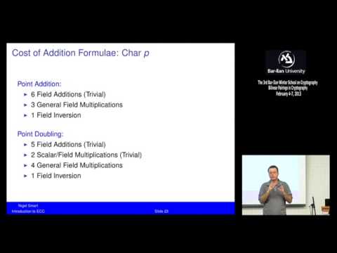 3rd BIU Winter School on Cryptography: The basics of elliptic curves - Nigel Smart
