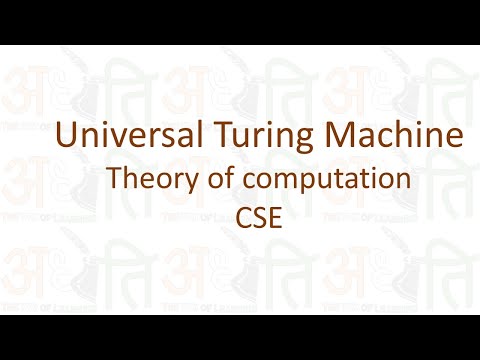 TOC | Topic 29 Universal Turing Machine | CSE