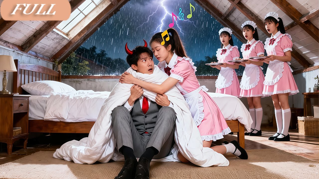 Heartwarming Rescue: Cold CEO Comforted by a Caring Maid During Thunderstorm 🌧️