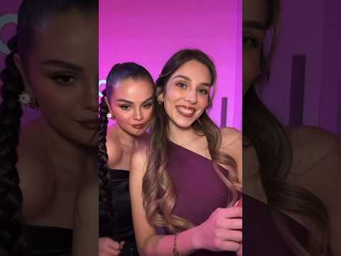 c’est vraiment Selena Gomez à côté de moi??? 🥹💕 #rarebeauty #lipoil