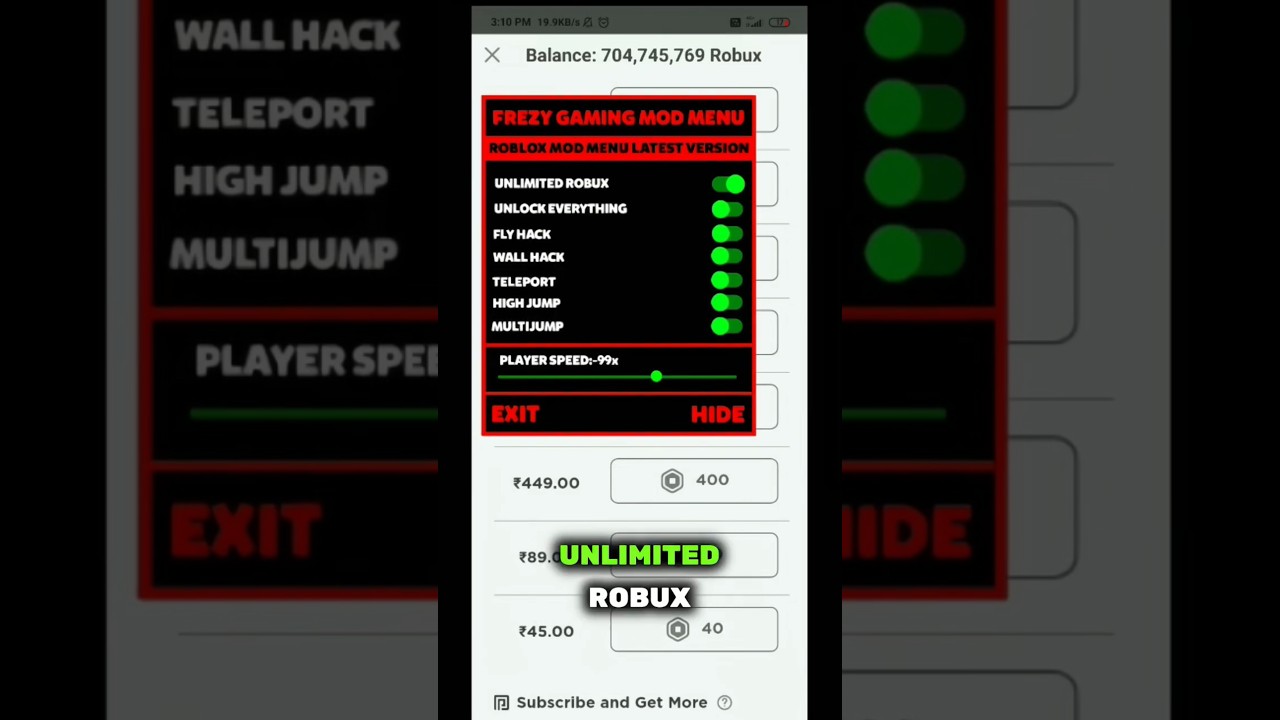 Roblox Mod Menu APK v2.679.762: Unlimited Robux & Free Shopping