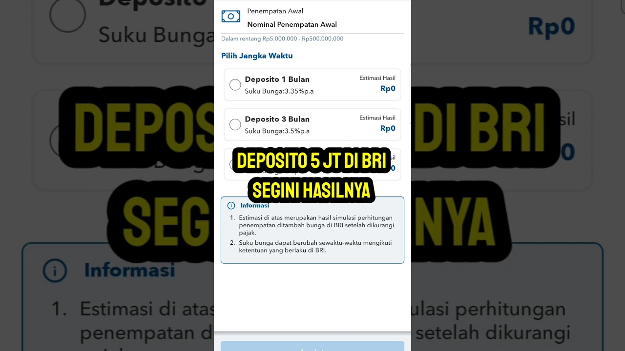 Deposito BRI Online 💰 Cara Mudah dan Menguntungkan dengan BRImo