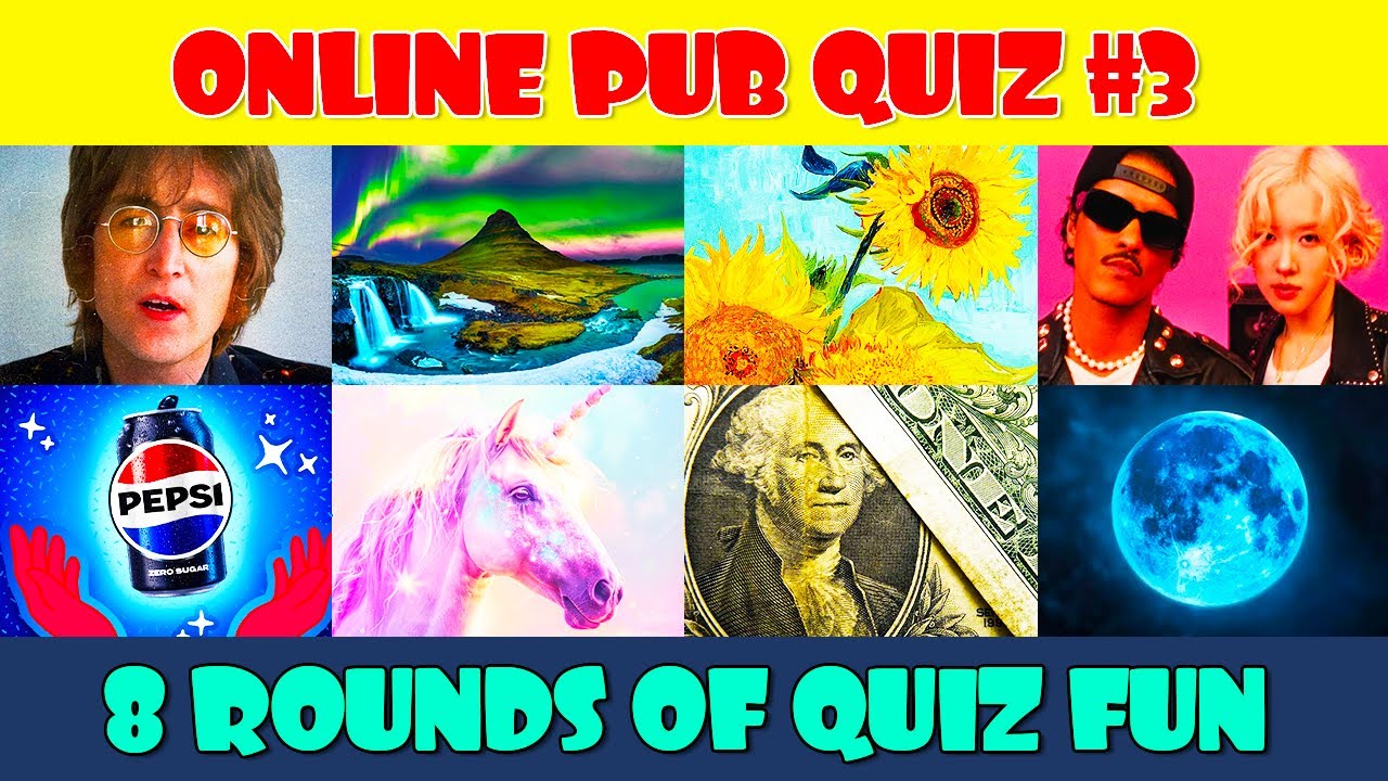 Trivia Quiz (Part 3) π§ π» Online Pub Quiz β Music, Pictures, and General Knowledge