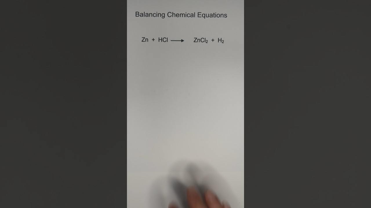 Balancing Chemical Equations