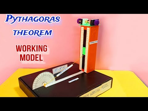 Pythagoras Theorem working model | Pythagoras theorem model 3d making | maths project tlm