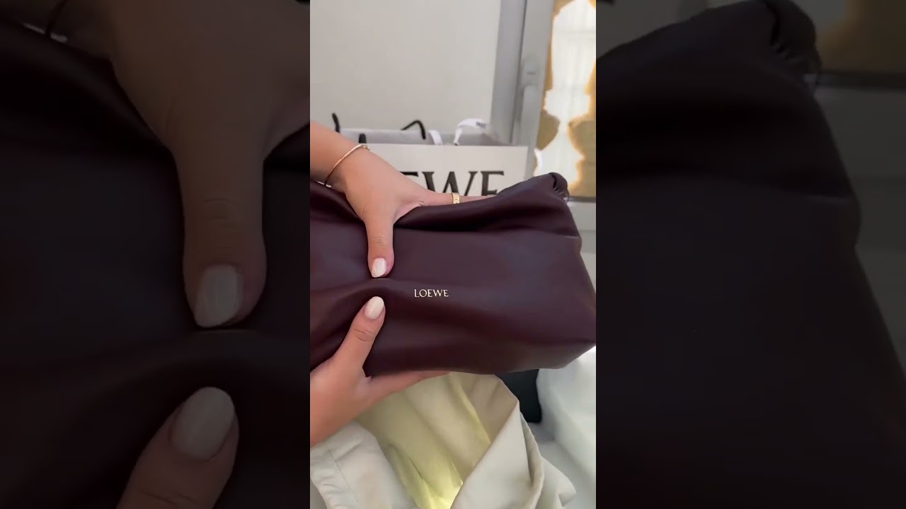 Elegant Wine Red Loewe Bag Unboxing