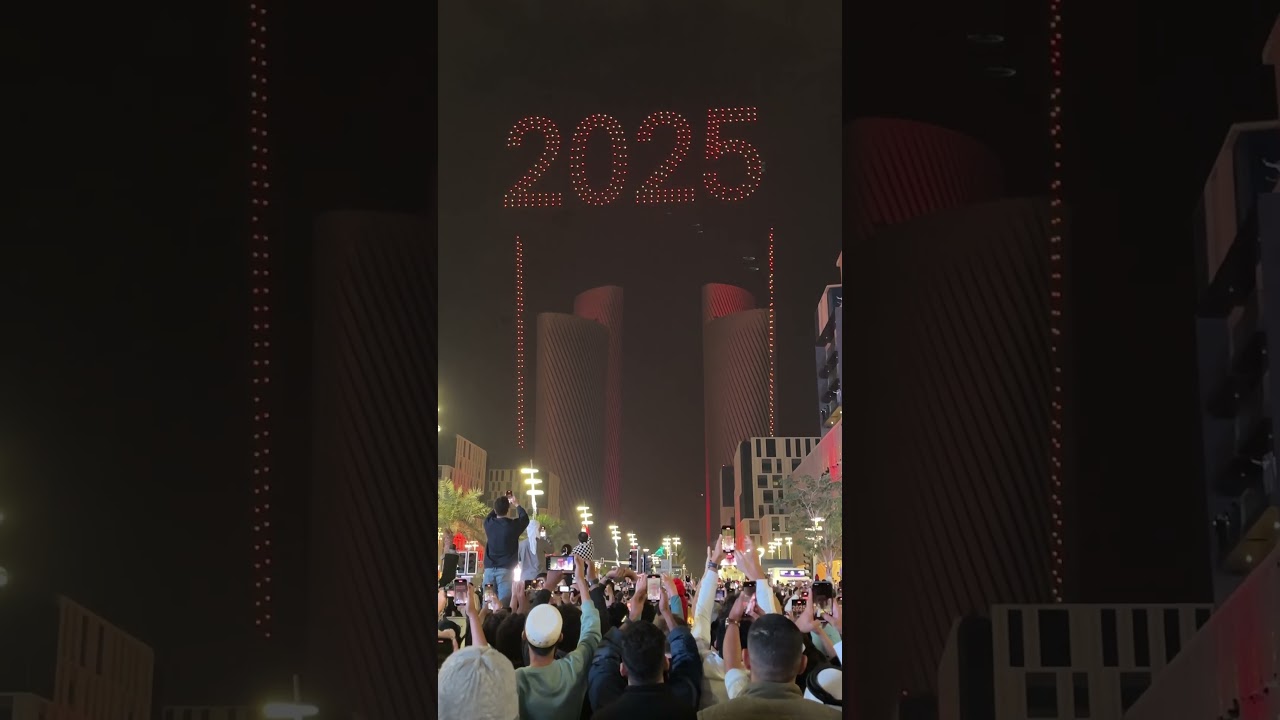 Celebrating New Year 2025 in Lusail, Doha 🎆