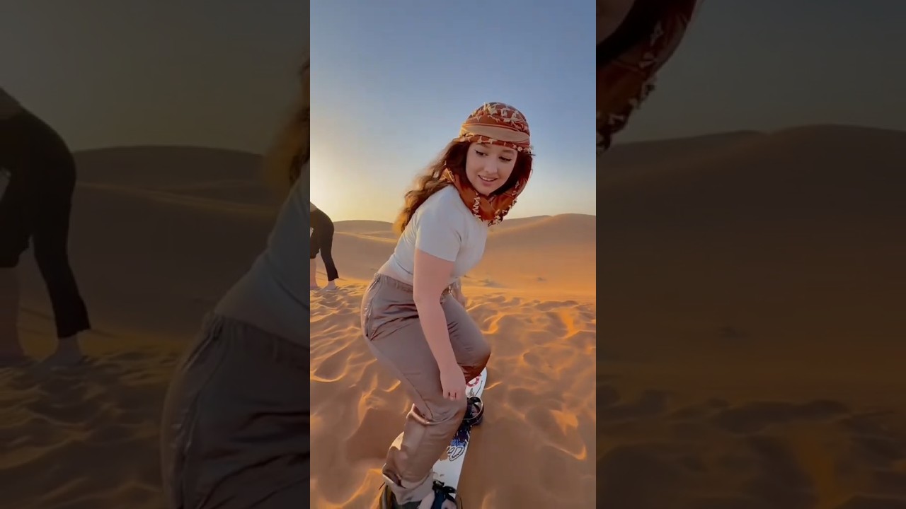 Habibi Remix & Girl Skating on Dubai Sand ๐๏ธ