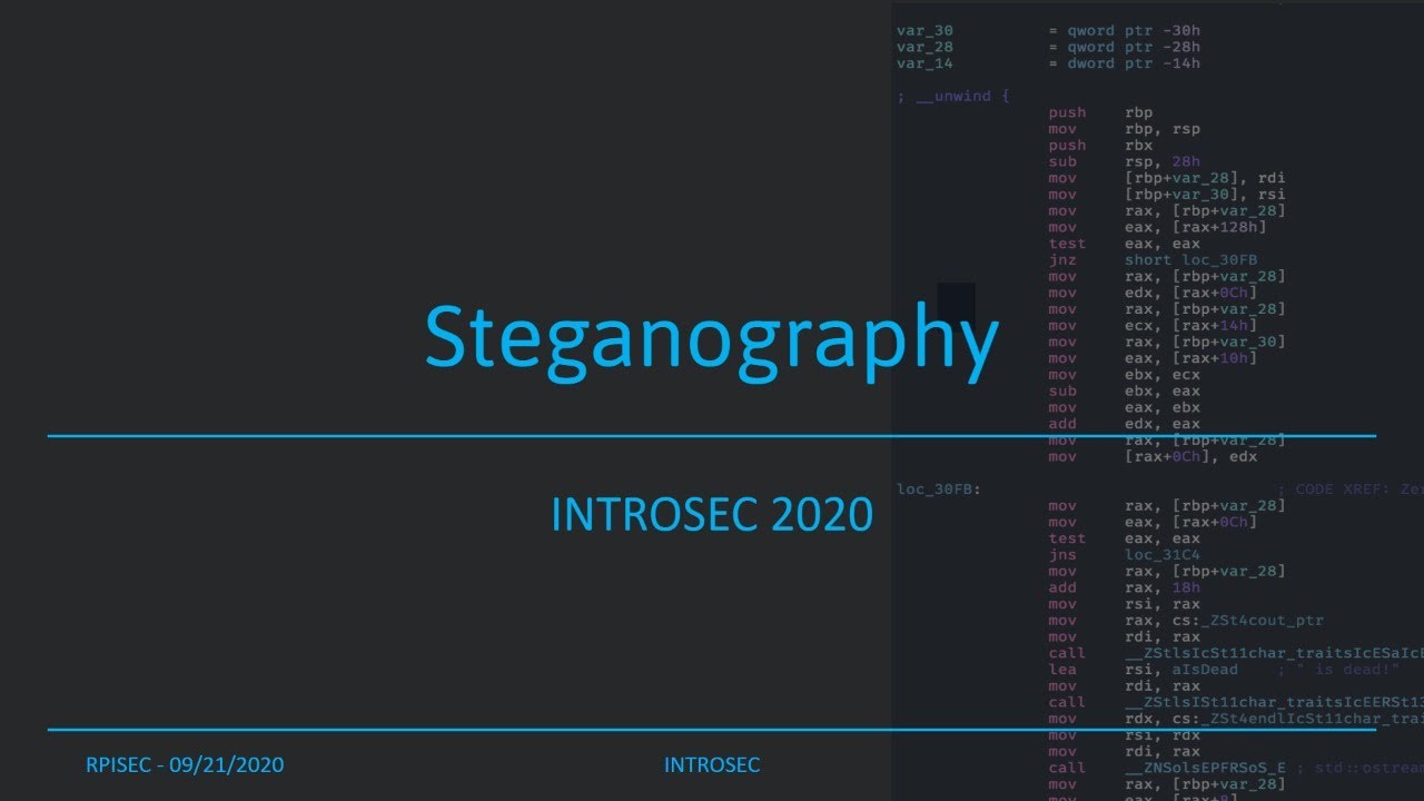 F2020 - Intro to Steganography: Uncover Hidden Messages in Files 🔍