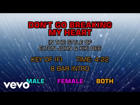 Elton John & Kiki Dee - Don't Go Breaking My Heart (Karaoke)