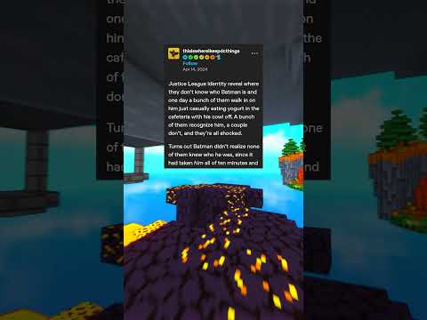 batman identity reveal while eating yogurt