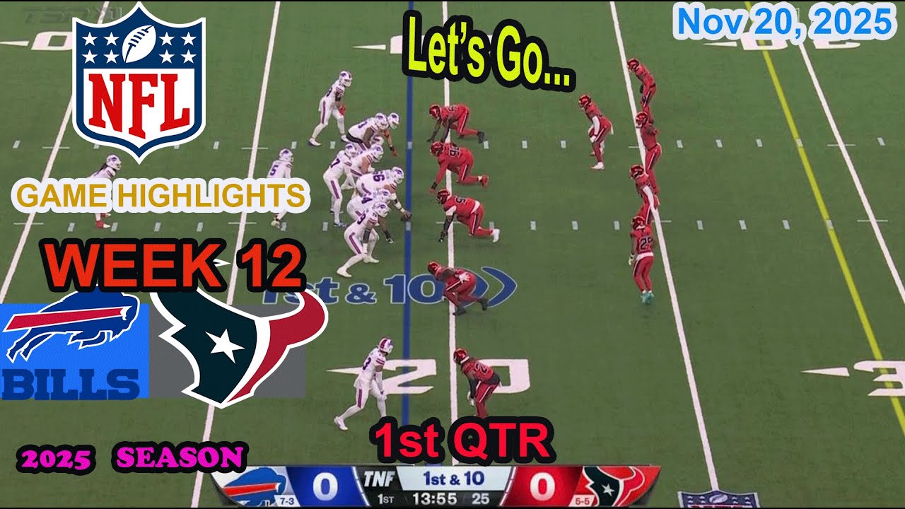 Bills vs Texans Week 12 Q1 Highlights 🏈