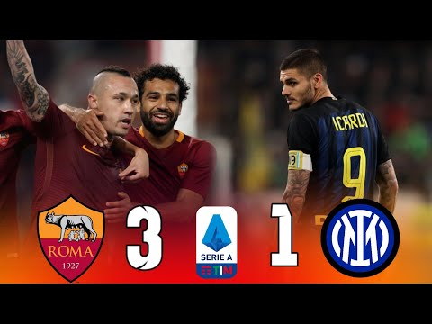 نار نار 🌋🔥 ( روما 3-1 انتر ميلان ) بتعليق حفيظ الدراجى 🤯 ( الدورى الايطالي 17/16 )