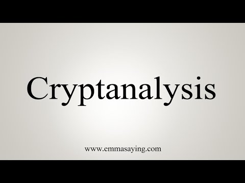 How To Say Cryptanalysis