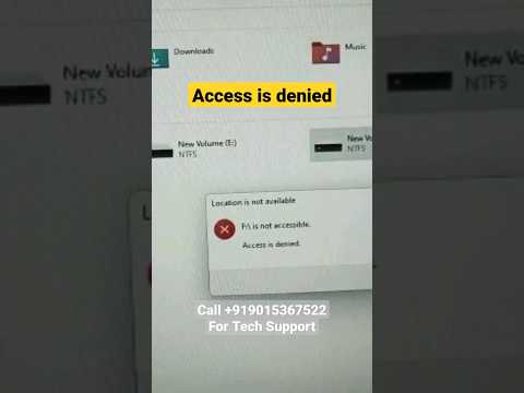 Access is denied #shortsvideo #shorts #troubleshooting #computer #windows11 #windows10