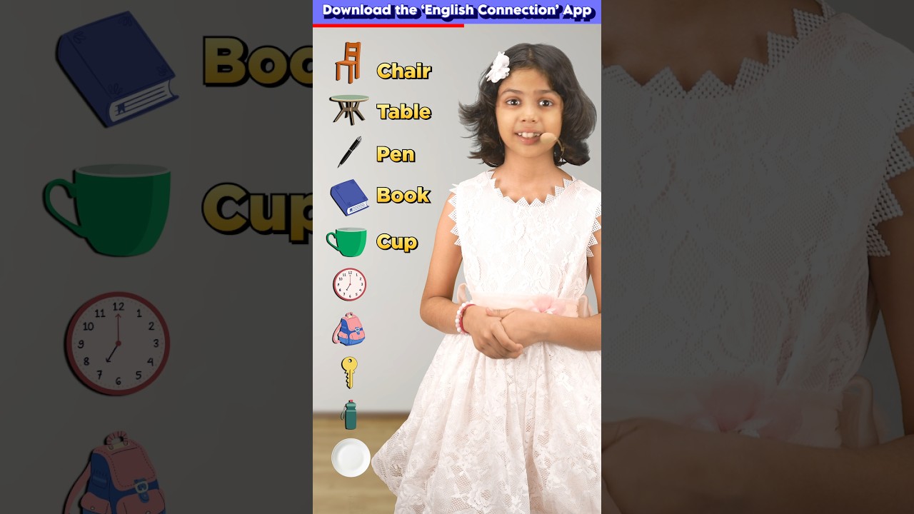 10 Learn 10 Common Objects in English π | Kids Vocabulary with Adi English