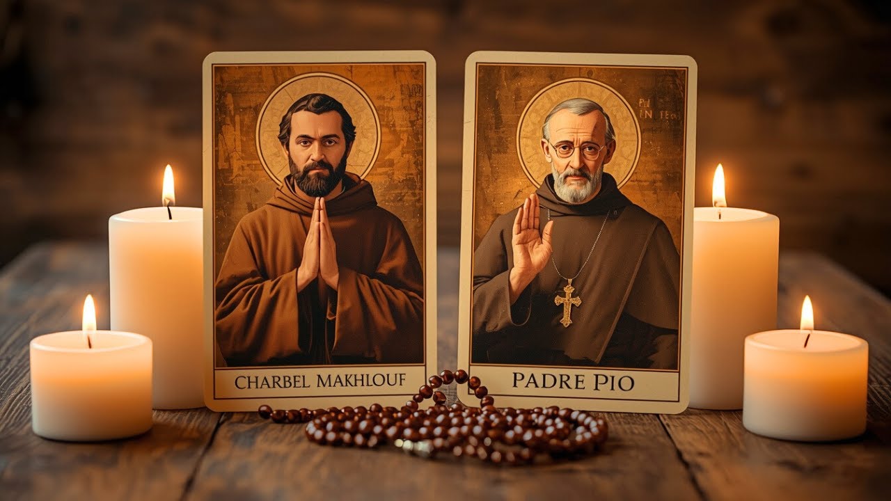 Prière à Saint Charbel et Padre Pio - Double Intercession pour Guérison Miraculeuse