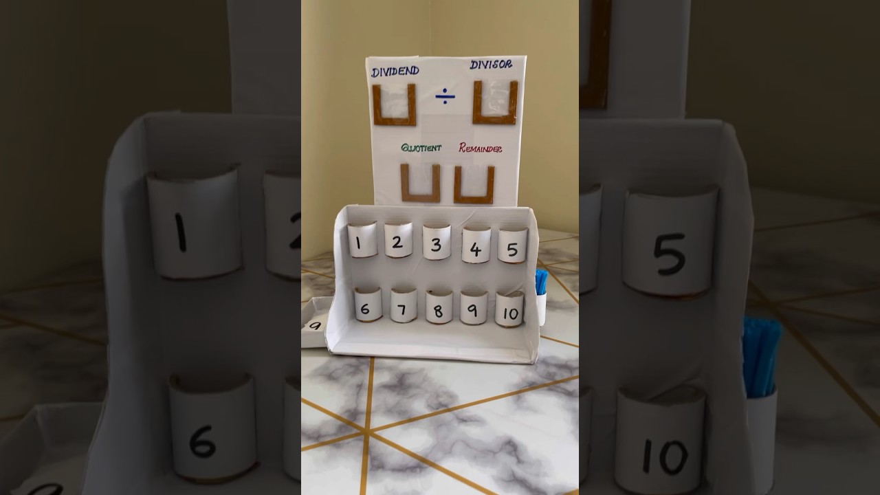 Easy Grade 3 Division Model for School Projects 🧮 | Fun DIY Math Idea