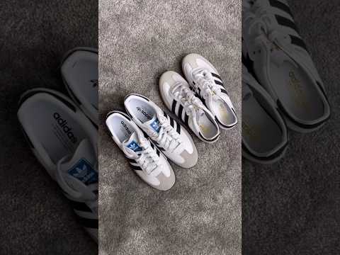 "Qual vocĂȘ prefere: o Adidas Samba Decon com detalhes dourados ou o Adidas Samba OG?