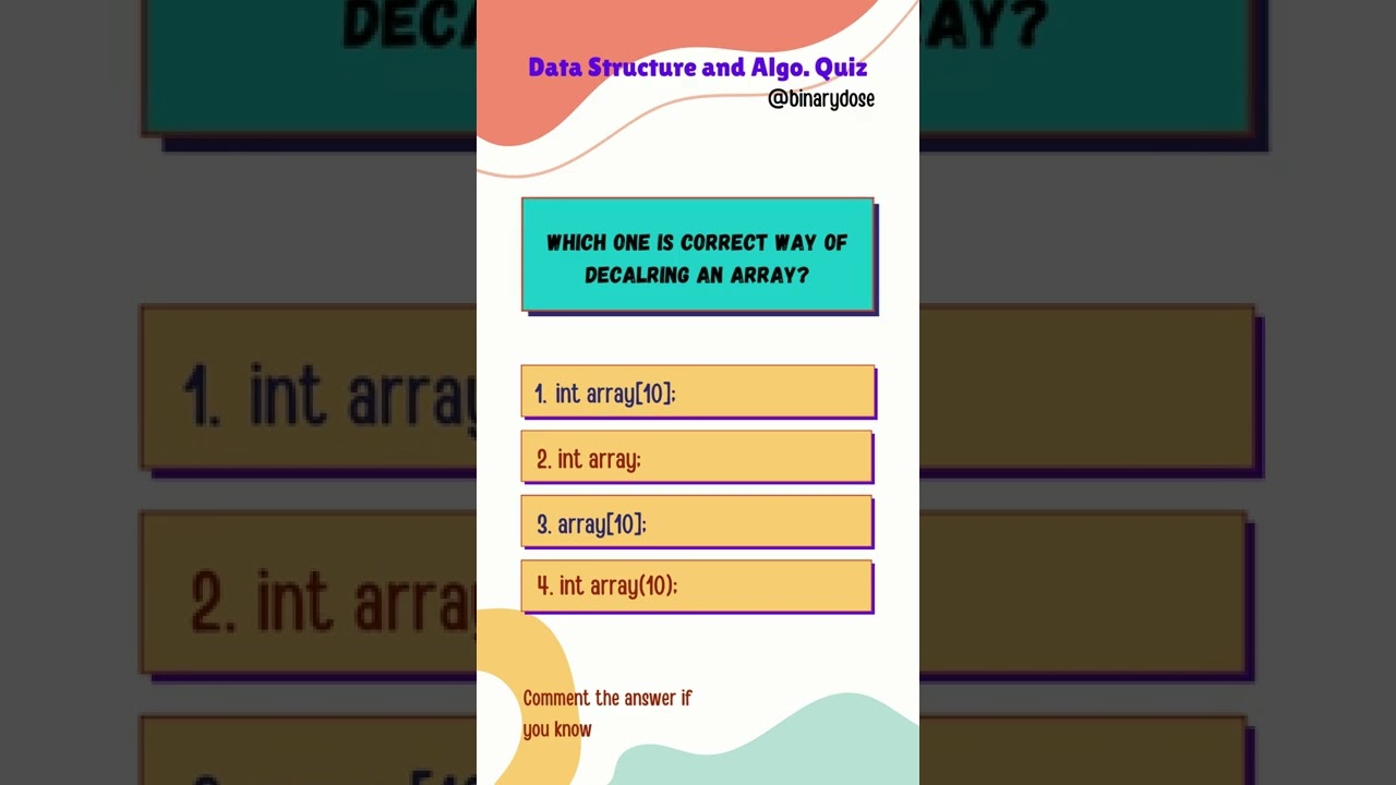 Array & DSA Important MCQs | Binary Dose 📊