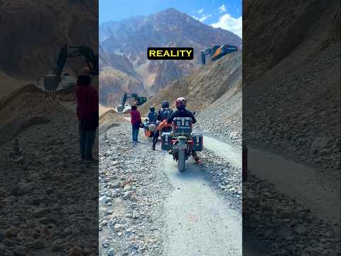 LADAKH on SOCIAL MEDIA vs REALITY😱 #adventuretravel #shortvideo
