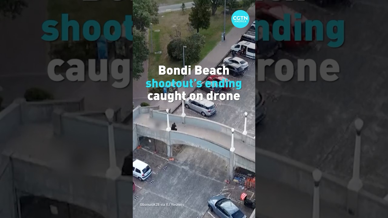 Bondi Beach shootout's ending caught on drone video
