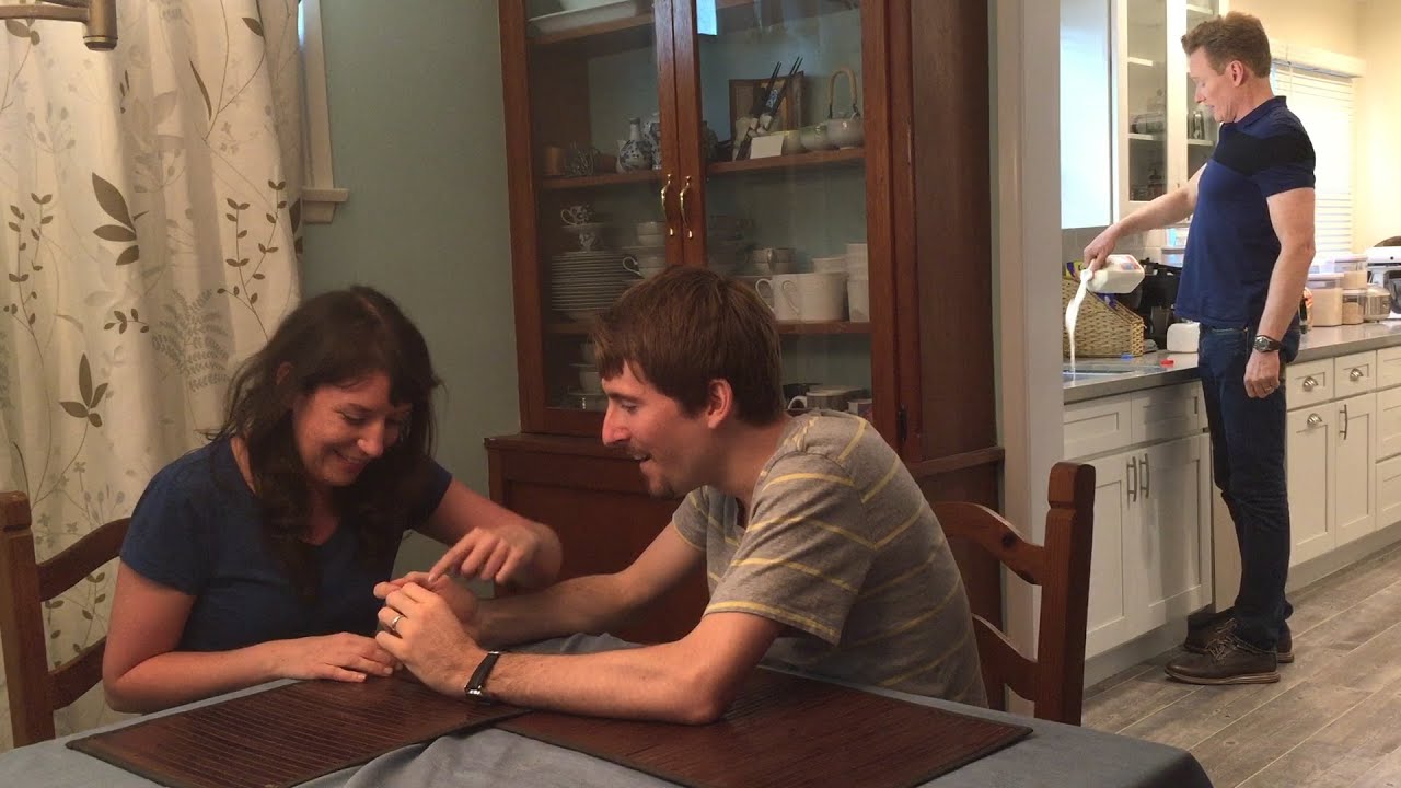 Woman Shares Pregnancy News as Conan Pours Milk 🍼