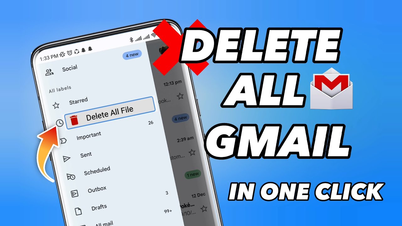 Delete All Gmail Emails on Android in One Click