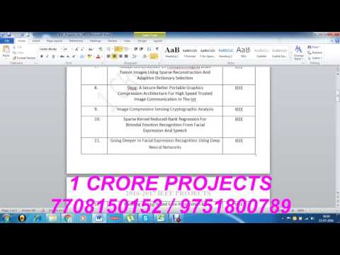 2016 Matlab Project list | 2016 - 2017 ieee Project list | 2016 ieee Projects list | 1Crore Projects