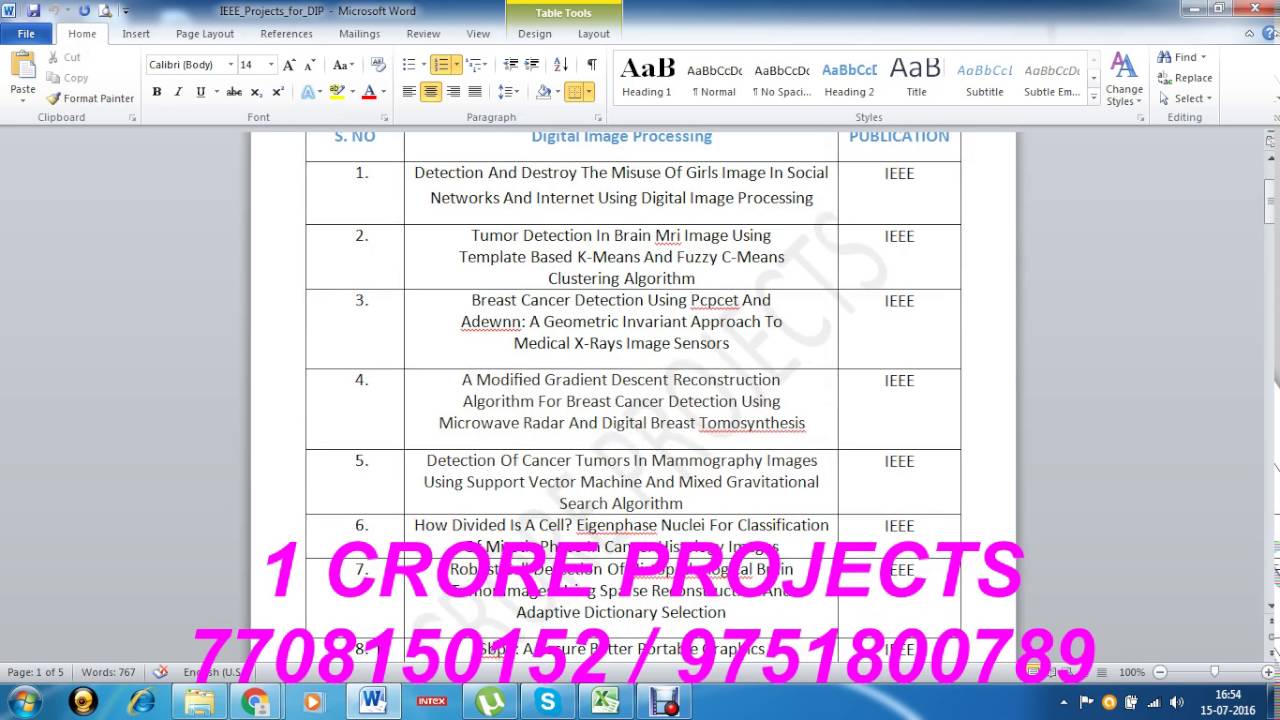 2016 Top MATLAB & IEEE Projects (2016-2017) | 1 Crore Projects Collection