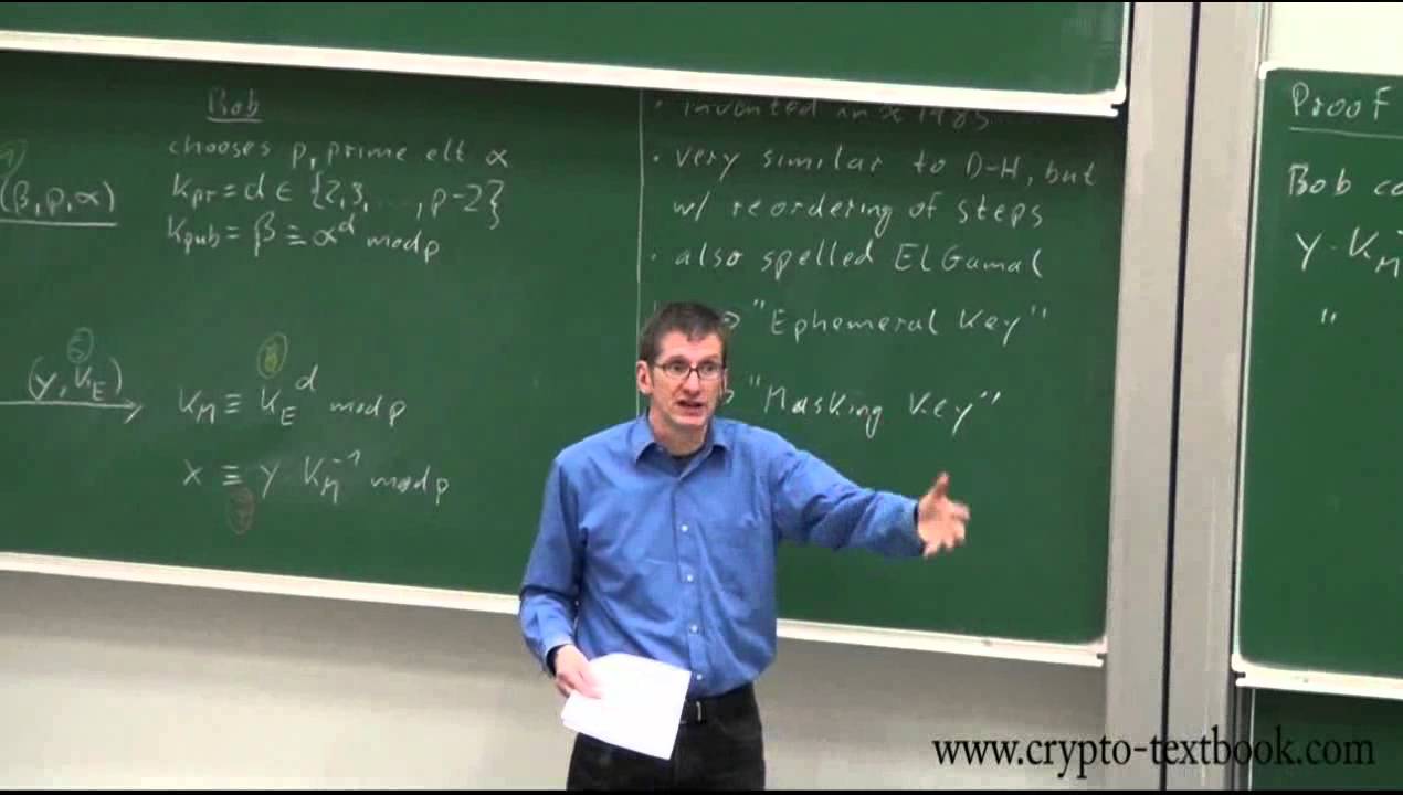 Lecture 15: Elgamal Encryption Scheme by Christof Paar
