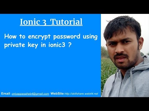 How to encrypt password using private key in ionic3 ?