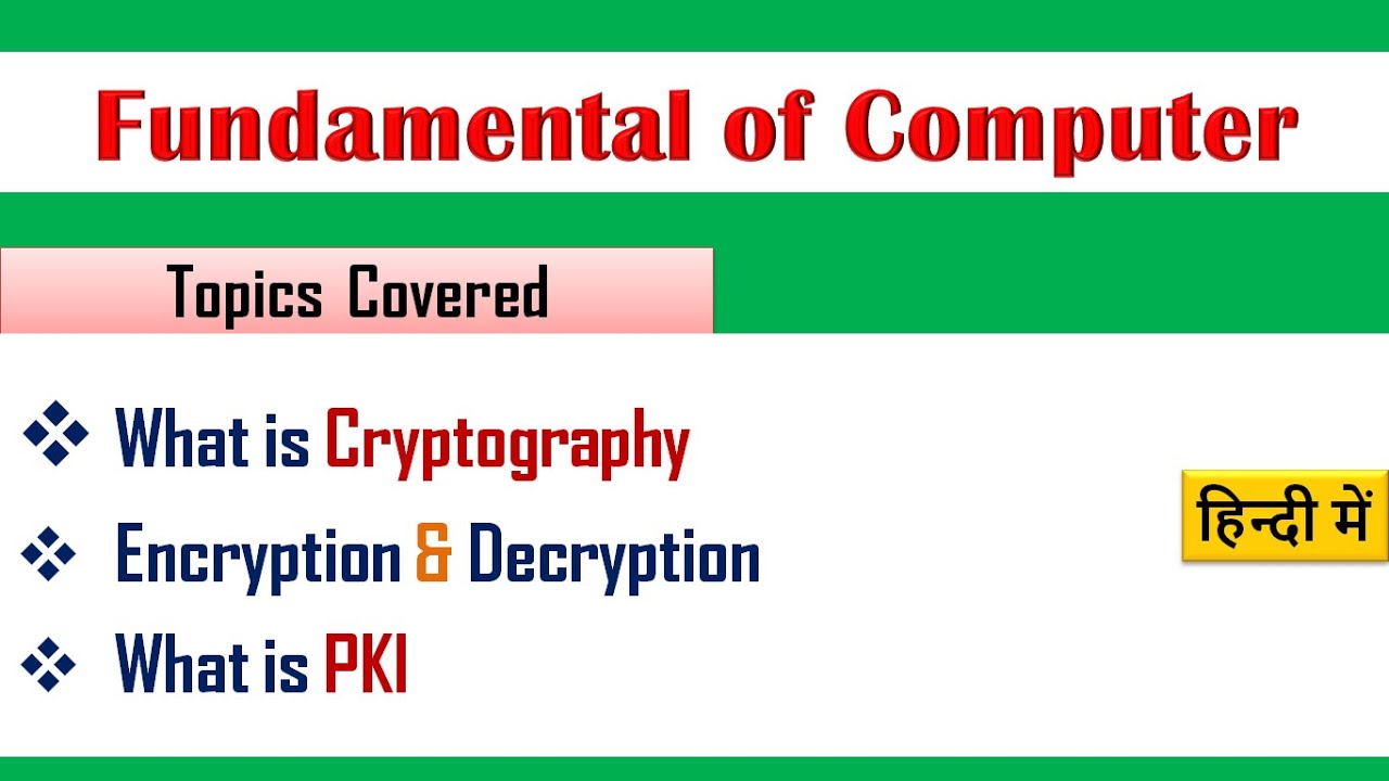 PKI, Cryptography, Encryption & Decryption in Hindi ЁЯФР | Complete Security Guide