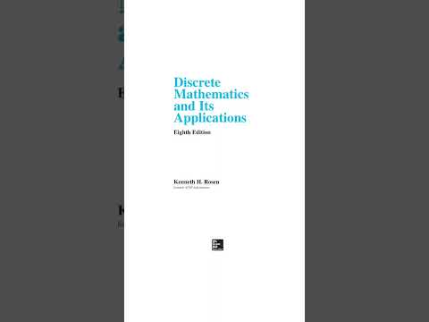 Discrete Mathematics and its Applications 8e by Kennth H.Rosen | #discretemathematics #mathbooks