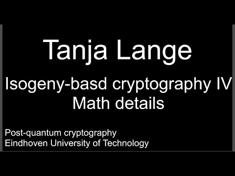 Isogeny-basd cryptography IV - Math details