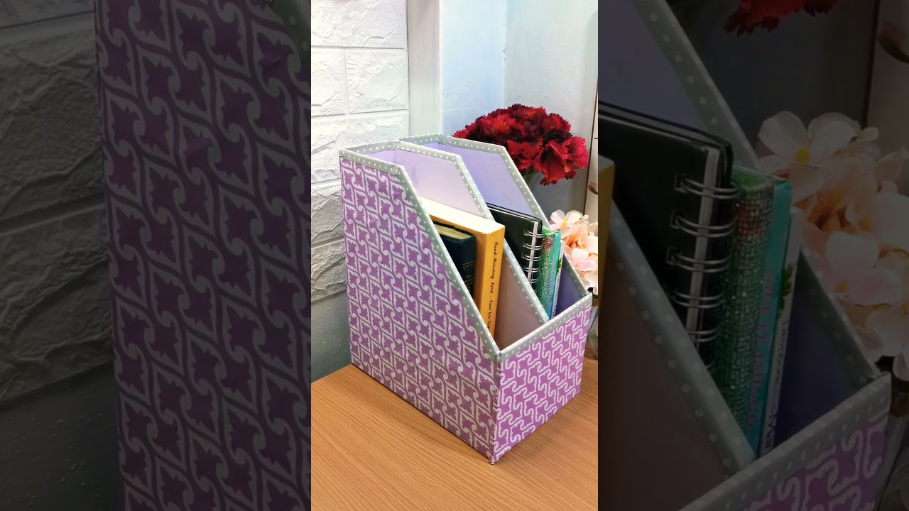 Creative DIY Bookshelf Organizer Made from Recycled Laptop Boxes ♻️