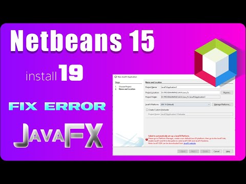 How to install JavaFX 19 in Netbeans IDE | Fix the error Failed to automatically set-up a JavaFX SDK
