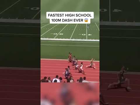 The fastest high school 100M dash ever 😱👏 (via fast university) #shorts